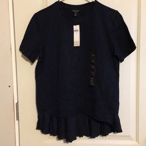 Brand new blue t shirt with ruffles